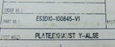 TEL Tokyo Electron Limited ES3D10-100845-V1 Plate Exhaust Y-AL SE *new surplus - Tech Equipment Spares, LLC