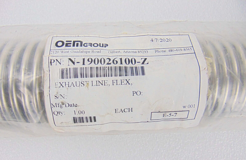 OEM Group N-190026100-Z Exhaust Line Flex Bellow, 29.5” length *new surplus - Tech Equipment Spares, LLC