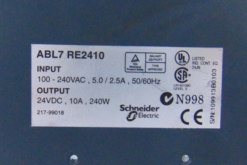 Schneider ABL7 RE2410 Power Supply, lot of 3 *used working