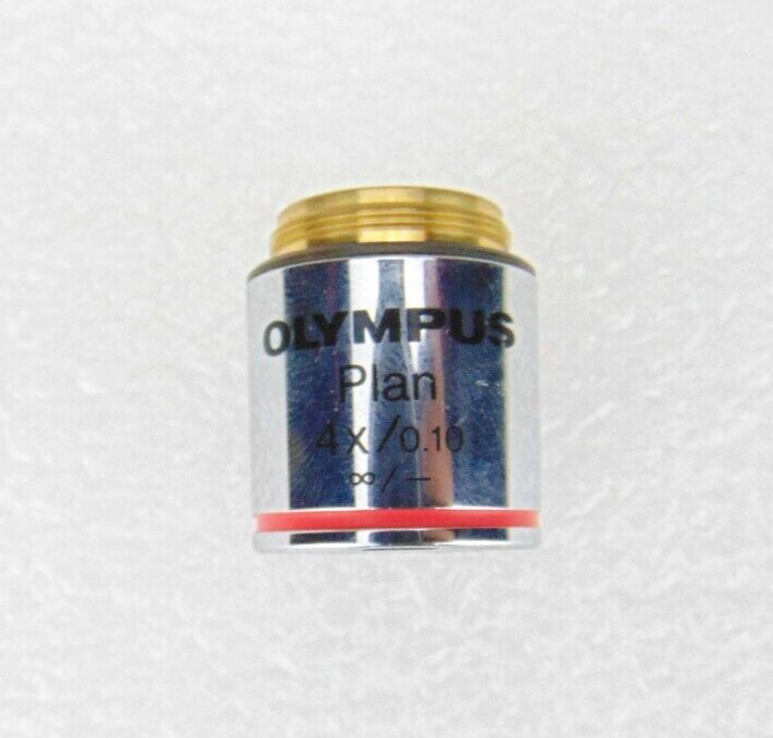 Olympus Plan 4x/0.10 Objective *used working