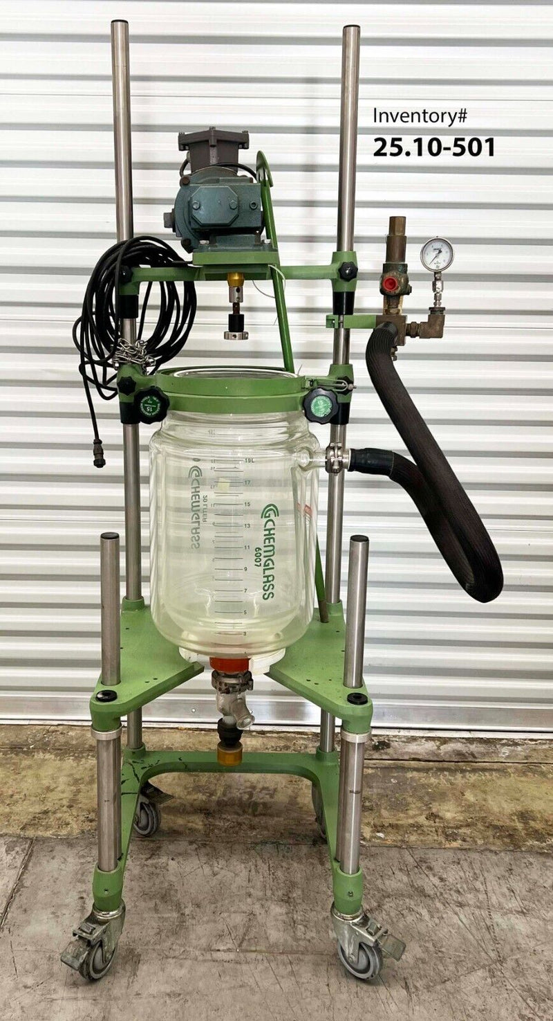 Chemglass 6007 20 Liter Jacketed Glass Reactor