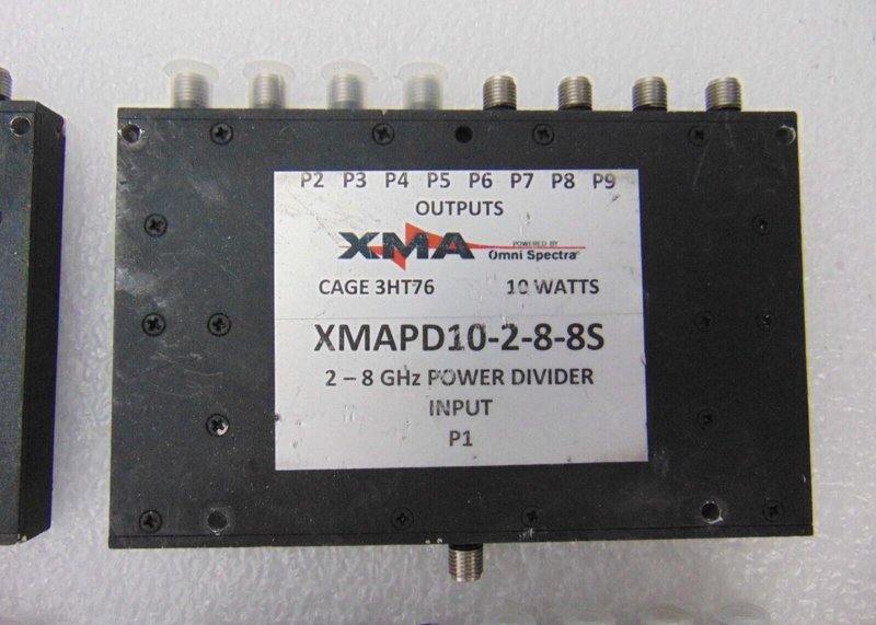 Omni Spectra XMA XMAPD10-2-8-4S, 2-8 GHz, 10 Watt Power Divider (lot of 4) *used - Tech Equipment Spares, LLC