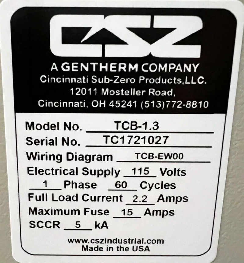 CSZ TCB-1.3 Benchtop Vibration Table Chamber *used working