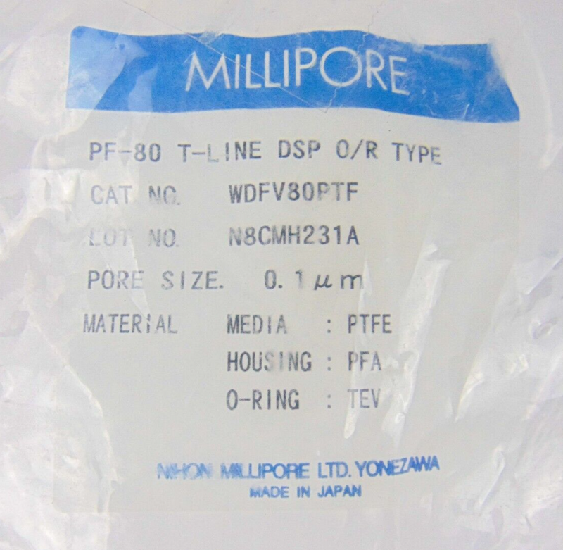 Millipore WDFV80PTF Filter PF-80 T-Line DSP O/R Type *new surplus - Tech Equipment Spares, LLC