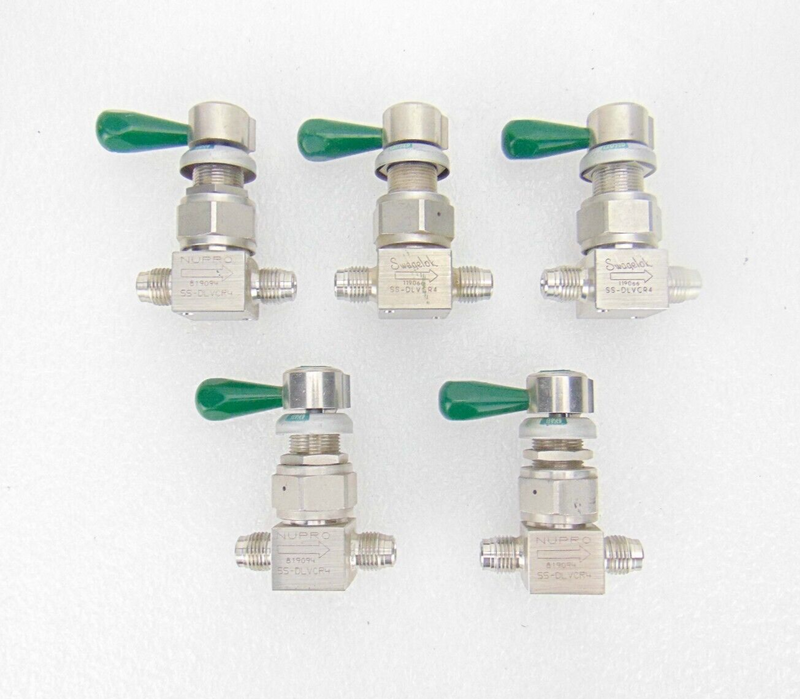 Swagelok SS-DLVCR4 Stainless Steel Valve, lot of 5 *used working