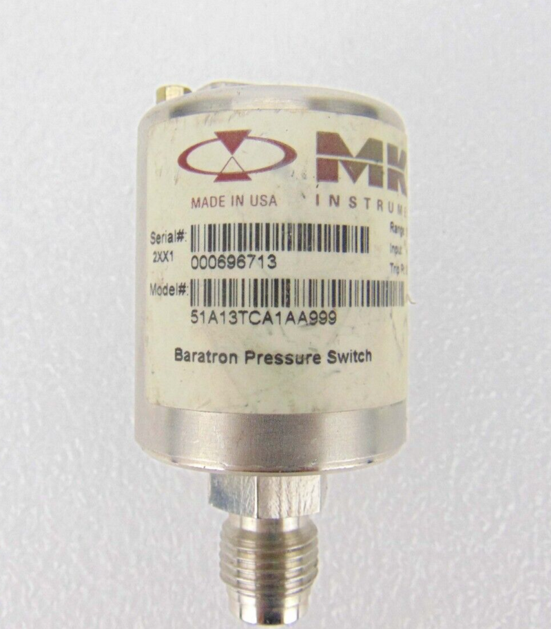 MKS 51A13TCA1AA999 Baratron Pressure Switch, 1000 Torr *used working - Tech Equipment Spares, LLC