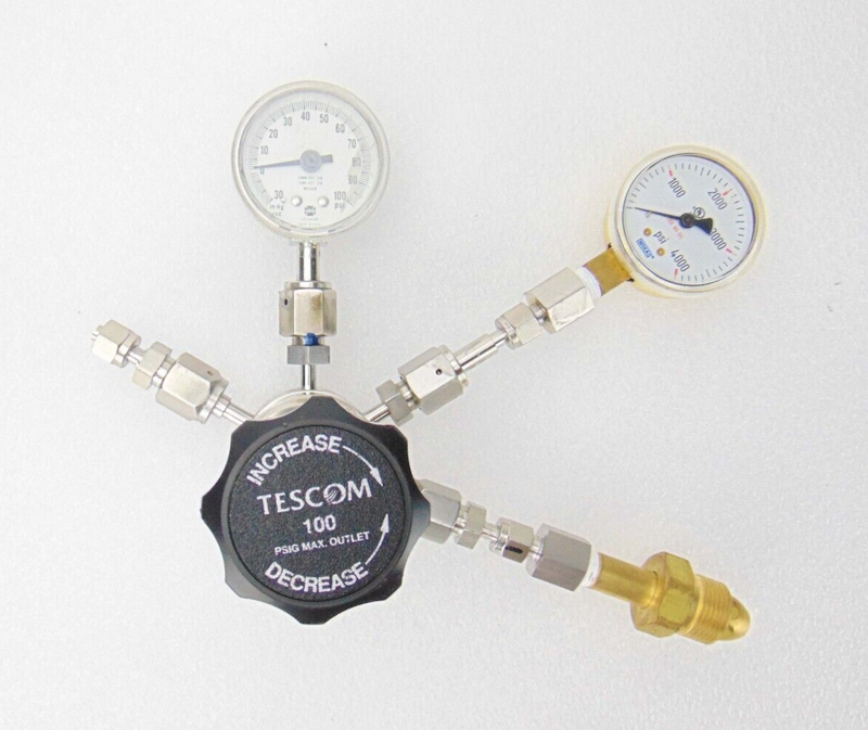 Tescom 64-2862KRT16-043 Regulator, Inlet 3500 PSI, Outlet 100 PSI *used working - Tech Equipment Spares, LLC