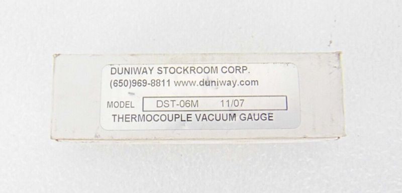 Duniway Stockroom DST-06M Vacuum Gauge *new surplus