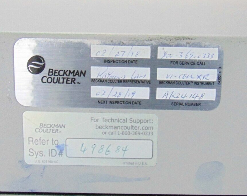 Beckman Coulter Vi-Cell XR Cell Viability Analyzer 383556 *untested, sold as-is*