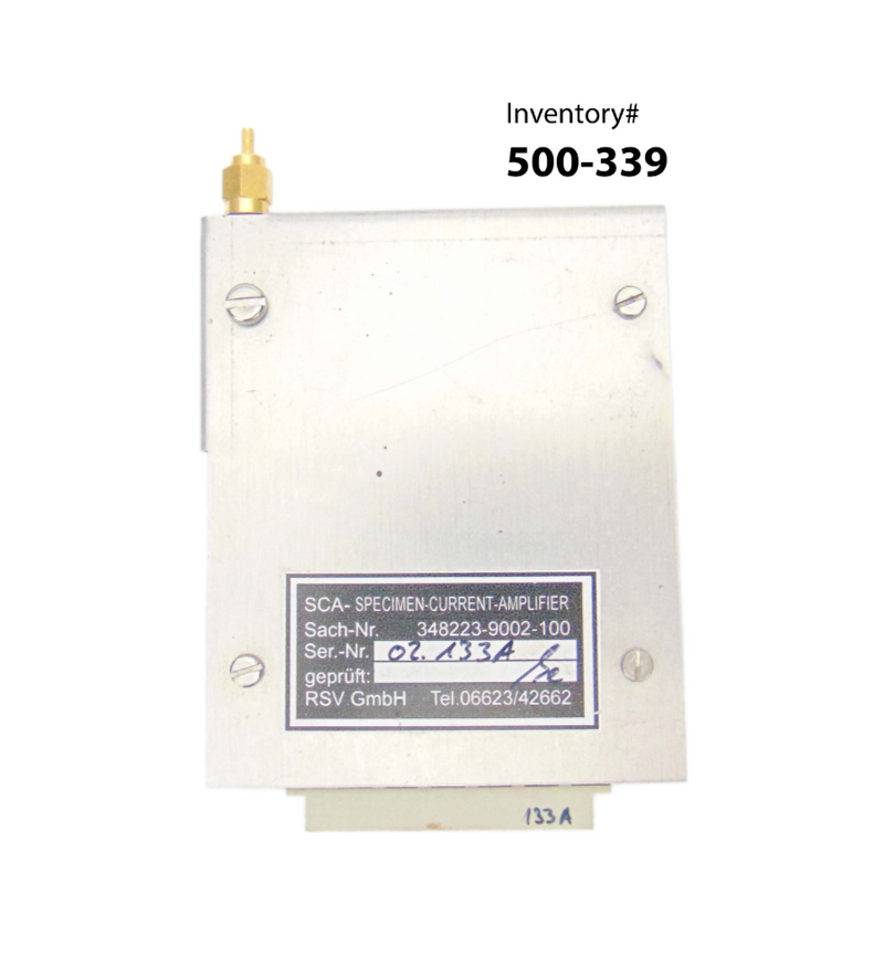 SCA 348223-9002-100 Specimen Current Amplifier *used working, 90-day warranty - Tech Equipment Spares, LLC