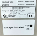 ATT C60-60 Cooling Unit and Control Unit CMI V5 with Air Dryer *new surplus - Tech Equipment Spares, LLC
