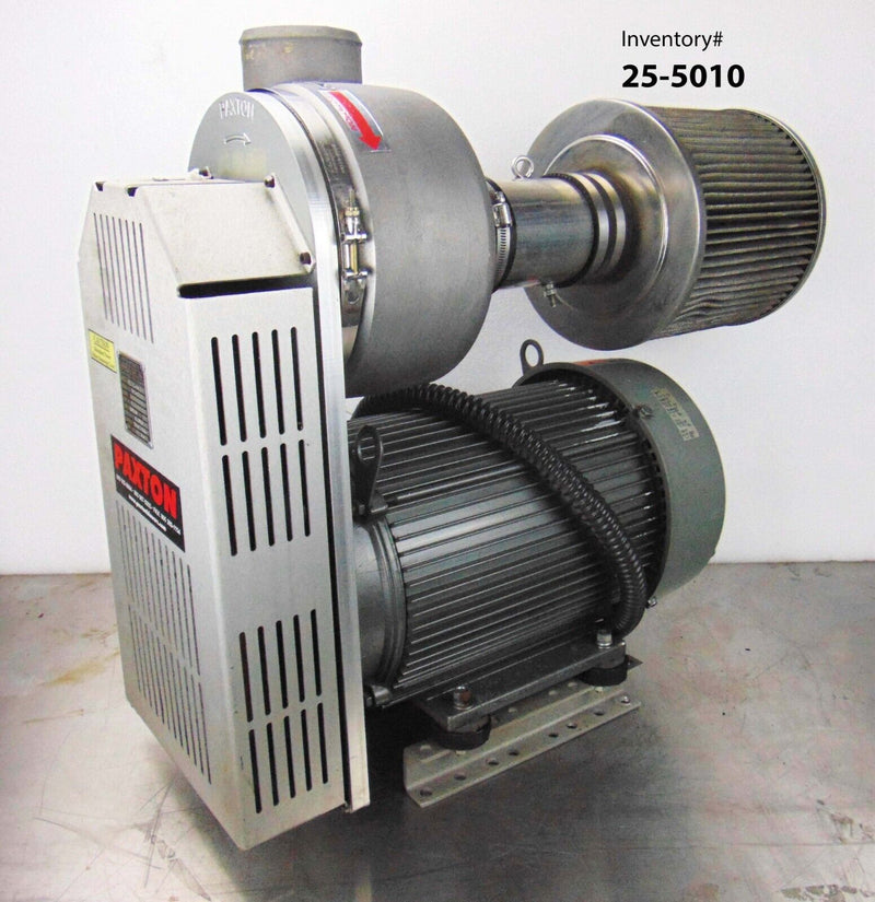 Paxton AT1200 Centrifugal Blower, 15 HP, 208-230/460 VAC, 40-36/18 Amp *working - Tech Equipment Spares, LLC