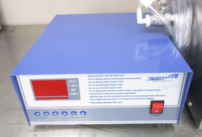 SharperTek 10G Ultrasonic Cleaning Tank 900 Ultrasonic Generator *used working