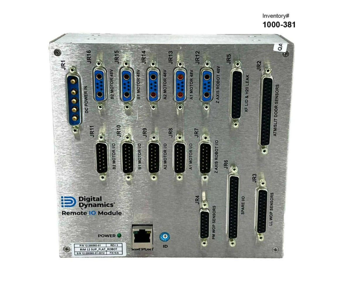 Discrete Data Module Rim 1000 Digital Dynamics 12-200583-01 RIM 12 SUP PLAT ROBOT Remote IO Module ...