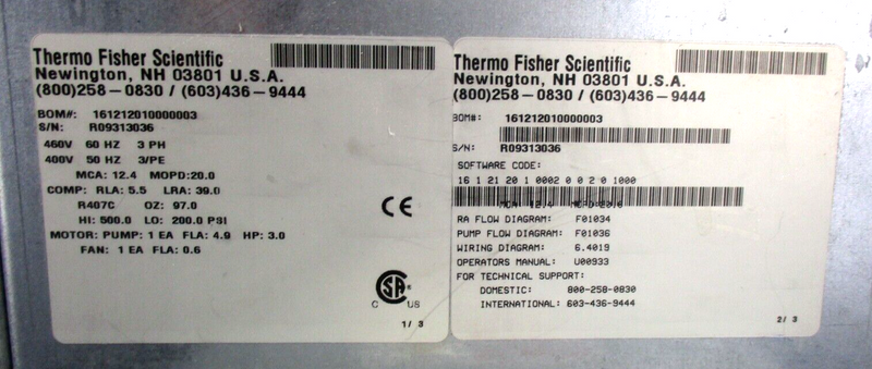 Thermo Fisher ThermoFlex 10,000 Chiller Air Cooled 1612120100000003 *untested