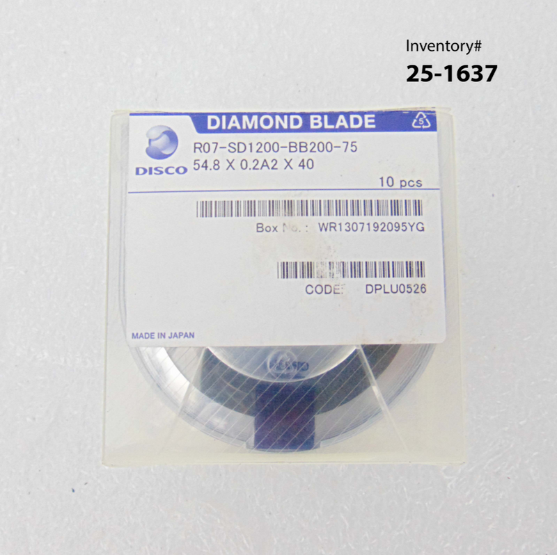 Disco R07-SD1200-BB200-75 Diamond Blade 54.8 x 0.2A2 x 40, 10 Pack *new surplus