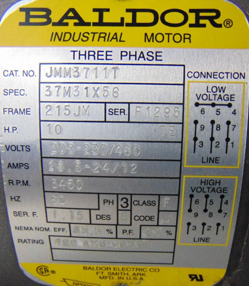 G&L Goulds 10STK1RCPM Pump 1 X 2-8, 10 HP, 208-230/460 VAC, 26.5- 24/12 Amp - Tech Equipment Spares, LLC