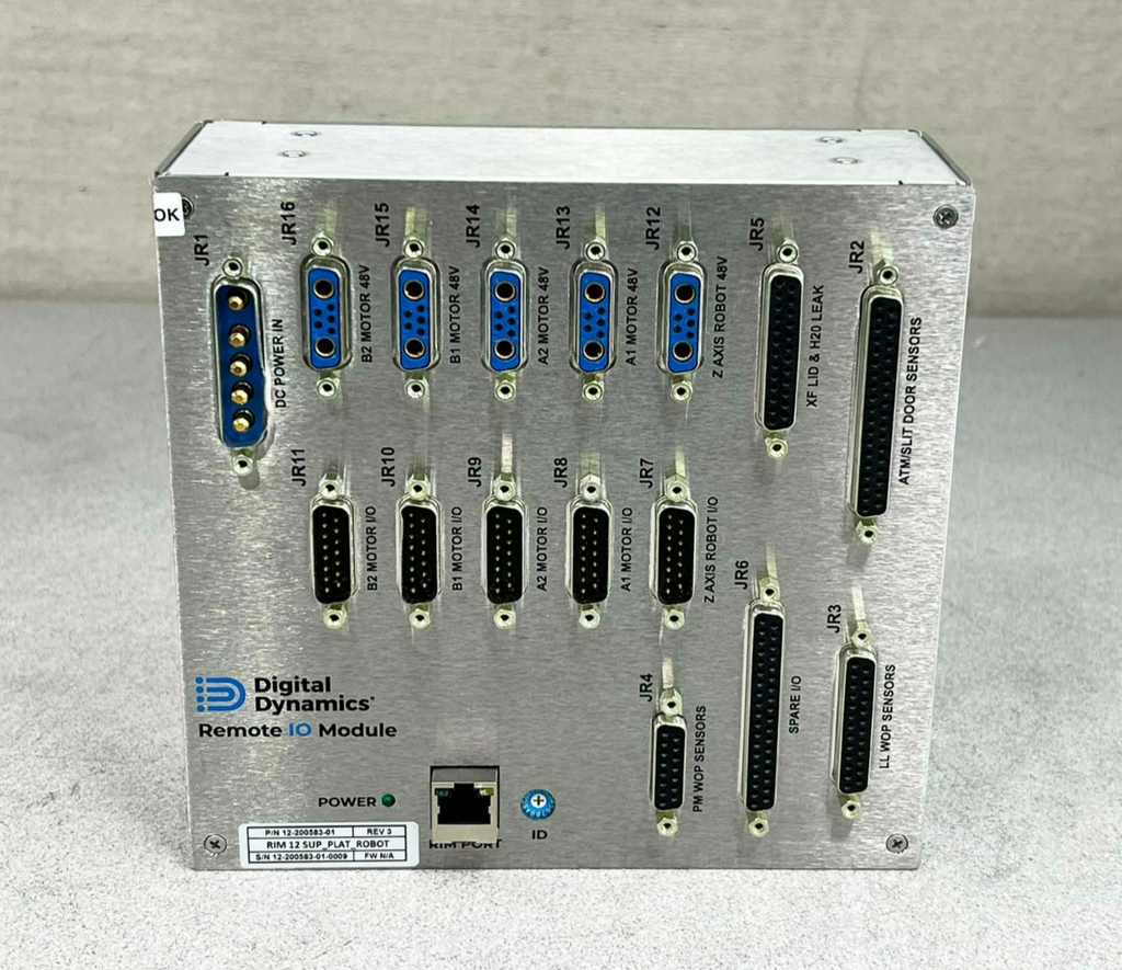 Discrete Data Module Rim 1000 Digital Dynamics 12-200583-01 RIM 12 SUP PLAT ROBOT Remote IO Module ...