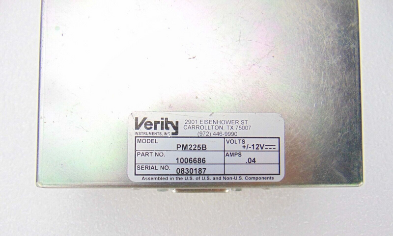 Verity PM225B 1006686 End Point Detector *used working - Tech Equipment Spares, LLC