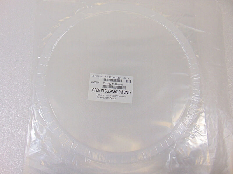 LAM Research 716-087943-221 Quartz Ring *new surplus, 90 day warranty* - Tech Equipment Spares, LLC