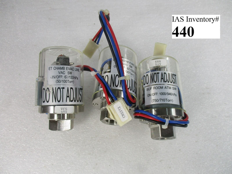 Sanwa Denki SVS-IS Vacuum Switch (lot of 3) Used Working - Tech Equipment Spares, LLC