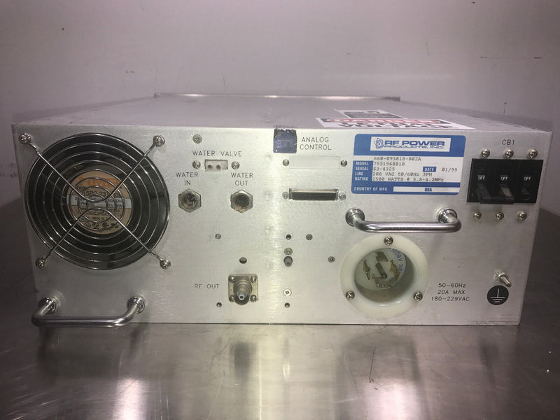 RFPP RF 25M RF Generator 7521968010 660-093818-002A 3.8-4.3 Mhz/ tested working - Tech Equipment Spares, LLC