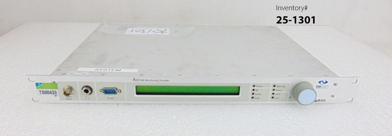 RDS Radio Data System TS00433 A20 RF Monitoring Decoder *used working - Tech Equipment Spares, LLC