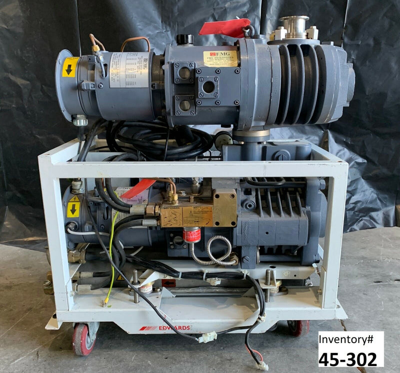 Edwards QDP40 QMB250 Pump Blower Stack, no panels *non-working, for rebuild* - Tech Equipment Spares, LLC