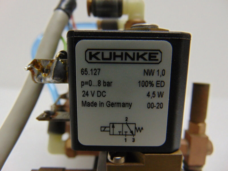 Karl Suss Kuhnke 65 127 Pneumatic Manifold 4 Solenoid Assy Suss 116AA002 Mask Al - Tech Equipment Spares, LLC