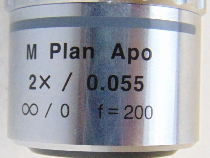 Mitutoyo M Plan Apo 2x / 0.055 Objective *used working - Tech Equipment Spares, LLC