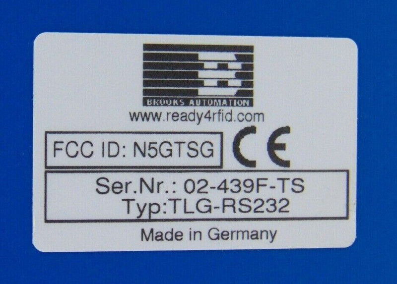 Brooks TLG-I2-1000-S0-00EB Transponder Reader ASC-11 TLG-RS232 *used working - Tech Equipment Spares, LLC