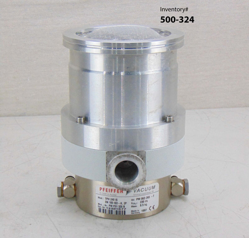 Pfeiffer TPH-240-IS DN 100 ISO-K 2P Turbo Pump *used working - Tech Equipment Spares, LLC