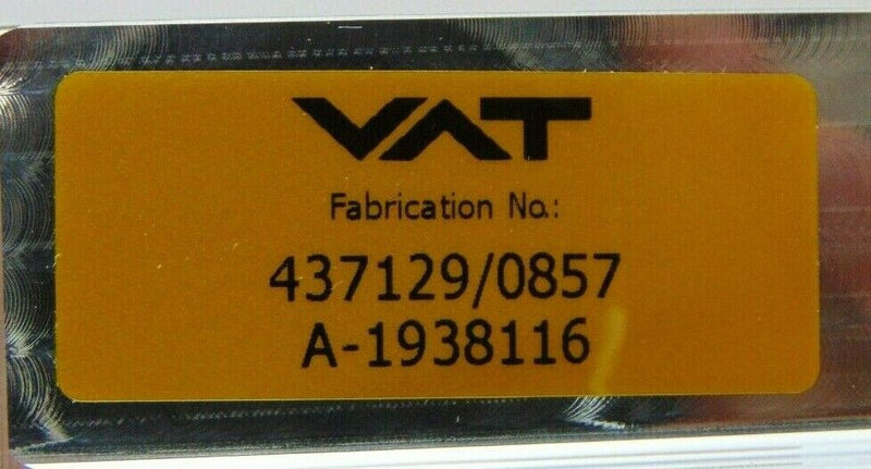 VAT 437129 0857 A-1938116 Rectangular Slit Valve *new surplus - Tech Equipment Spares, LLC