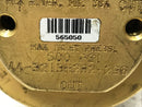 Tescom 44-3213H232-296 Brass Gauge (used working) In: 500 PSI, Out: 150 PSIG - Tech Equipment Spares, LLC