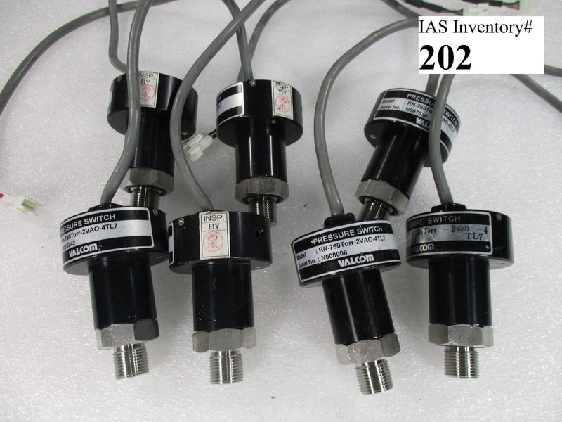 Valcom RN-760Torr-2VAO-4TL7 Pressure Switch (Lot of 7) Used Working - Tech Equipment Spares, LLC