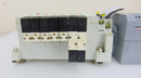 SMC VQ1200Y-5 VQ1400Y-5 VQ1100Y-5 Manifold, 7 Solenoid *used working - Tech Equipment Spares, LLC