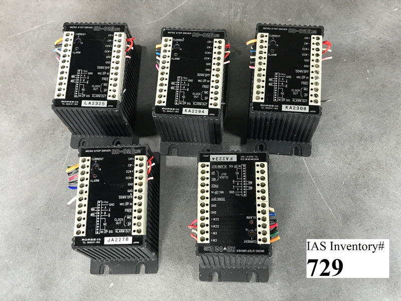 Rorze RD-025 M50 Micro Step Driver (lot of 5) used working, 90 day warranty - Tech Equipment Spares, LLC