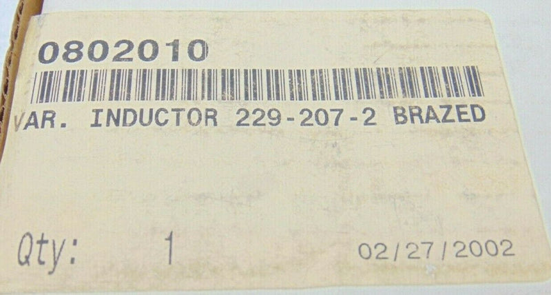 Lam Research 802010 Var Inductor *new - Tech Equipment Spares, LLC