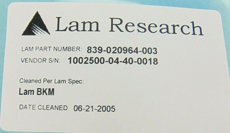 LAM Research 839-020964-003 Outer Electrode *new surplus - Tech Equipment Spares, LLC