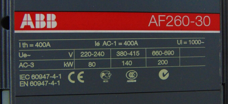 ABB AF260-30 Contactor *new surplus - Tech Equipment Spares, LLC