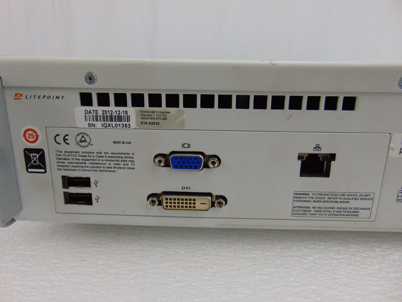 Iqxel Iqxel80 LitePoint RF Connectivity Test System*used working - Tech Equipment Spares, LLC
