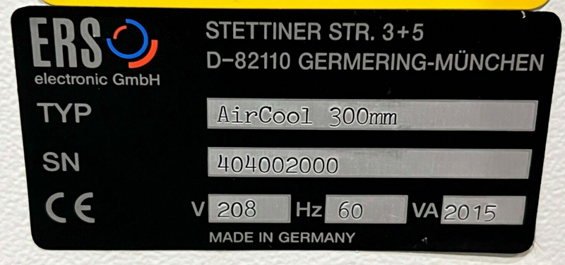 ERS Air Cool SP72 300 Cooling System AC507 AirCool 300mm *used working - Tech Equipment Spares, LLC