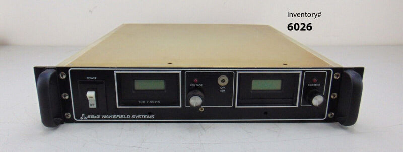 EG&G Wakefield Electronic Measurements TCR 7.5115-1-D-0394-OV Power Supply *used - Tech Equipment Spares, LLC