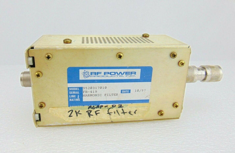 Advanced Energy RFPP 9520317010 Harmonic Filter 2kW RF Filter *used working - Tech Equipment Spares, LLC