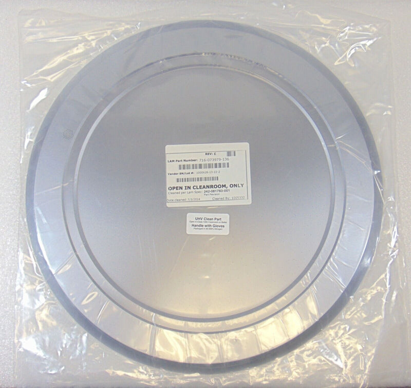 LAM Research 716-073979-136 Plate *new surplus, 90 day warranty* - Tech Equipment Spares, LLC