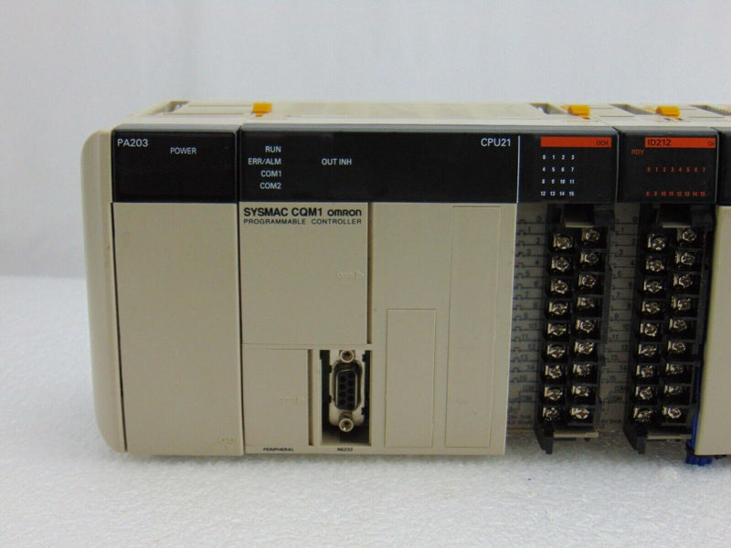 Omron Sysmac CQM1 Programmable Controller A203 CPU21 ID212 OD212    *used workin - Tech Equipment Spares, LLC