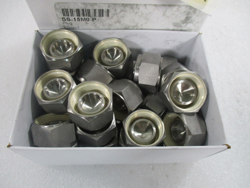 Swagelok SS-15M0-P Stainless Steel Tube Cap 15mm T (lot of 25) new   - Tech Equipment Spares, LLC