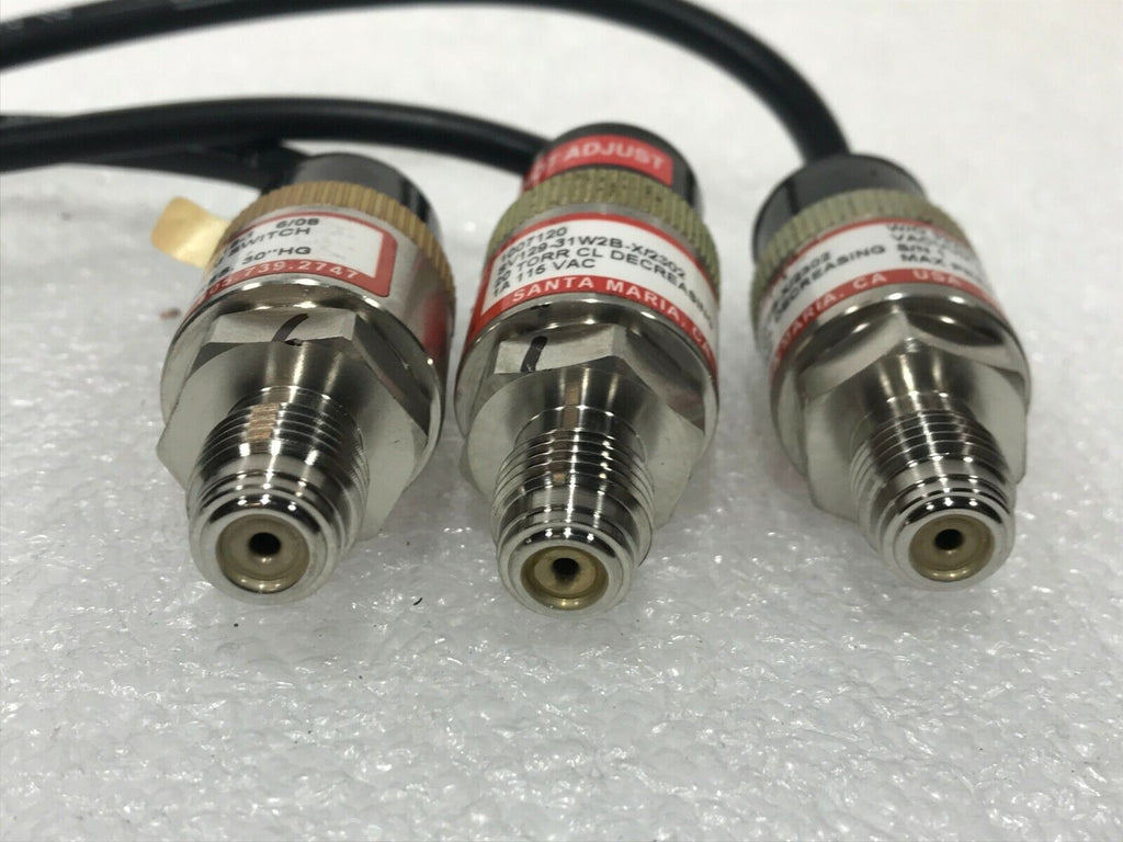 Wasco Sensor Wasco 1007120 SV129-31W2B-X 2302 Vacuum Switch, 20 Torr (Lot of 3) used ...