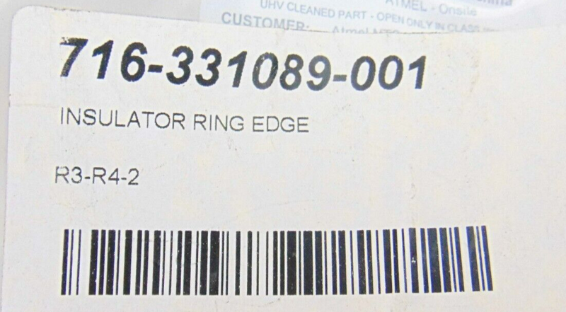 LAM 716-331089-001 Insulator Ring Edge *cleaned - Tech Equipment Spares, LLC