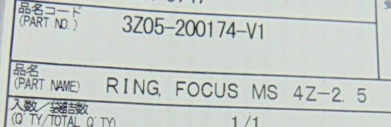 TEL Tokyo Electron Limited 3Z05-200174-V1 Ring Focus MS 4Z-2 5 *new surplus - Tech Equipment Spares, LLC